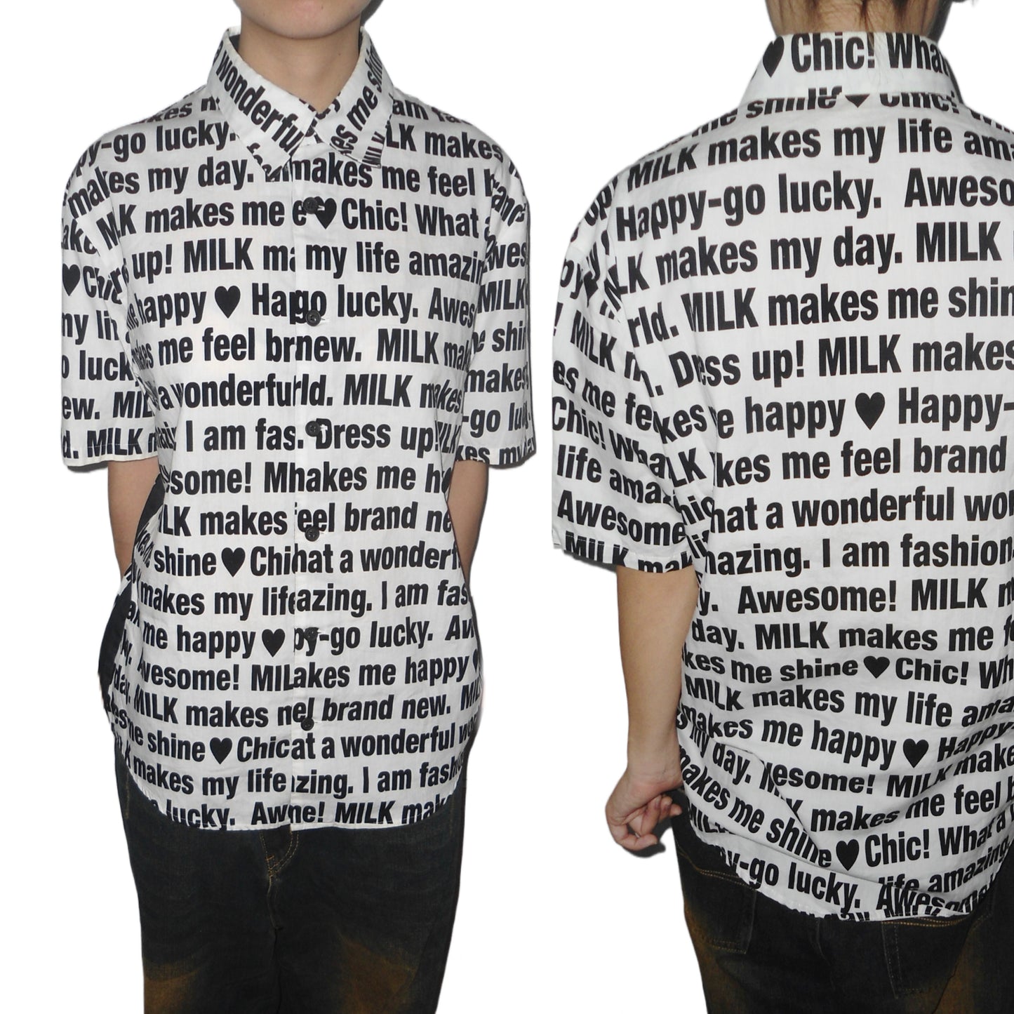 Milk Boy text blouse